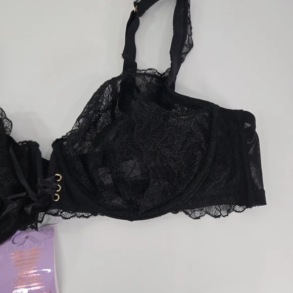 NWT Savage Fenty black lace bra - Picture 3 of 12